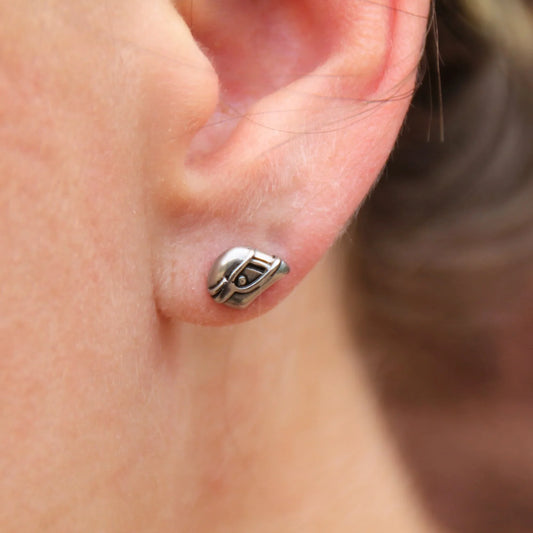 Boucles d'oreilles spéciales casque de moto en acier inoxydable