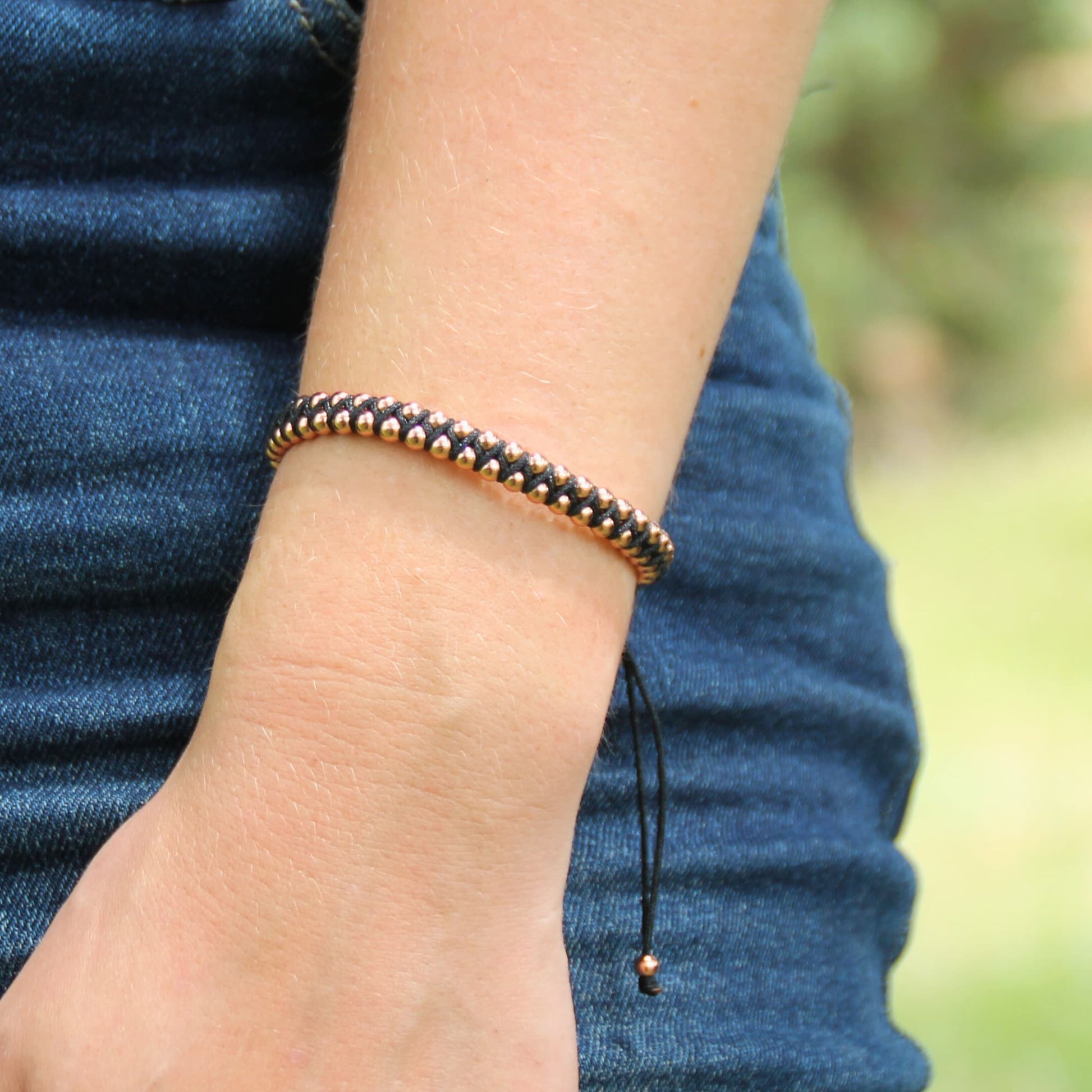 Bracelets double roulement à billes couleur rose gold