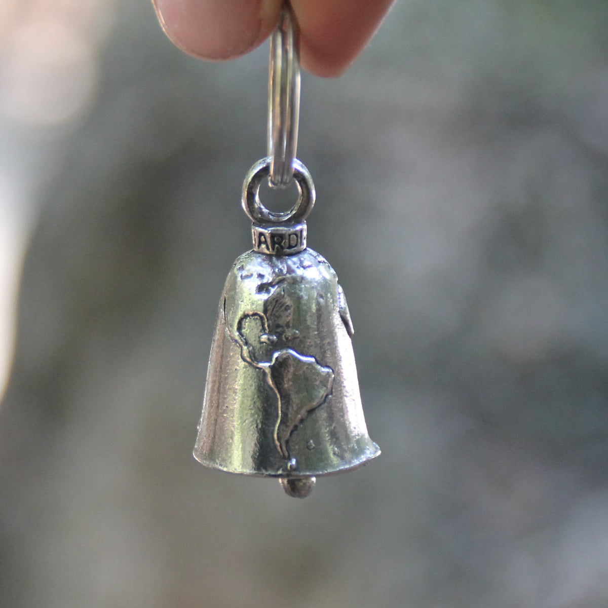 Clochette moto Guardian Bell Carte du monde vue de côté