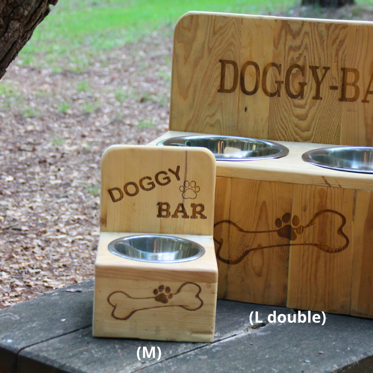 Comparaison taille entre les doggy bar M et L