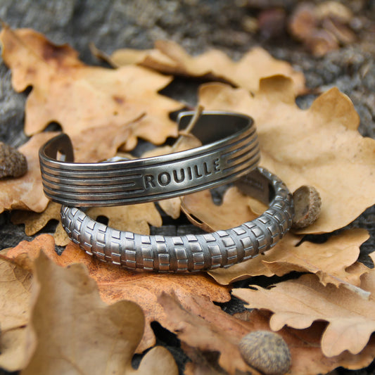 Bracelets joncs en acier inoxydable pour motard et bikers. Un cadeau original !