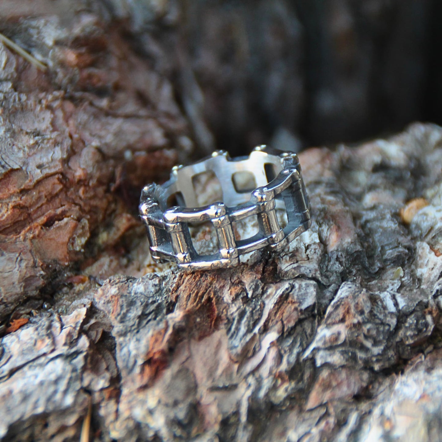 Bague chaine de moto en acier inoxydable