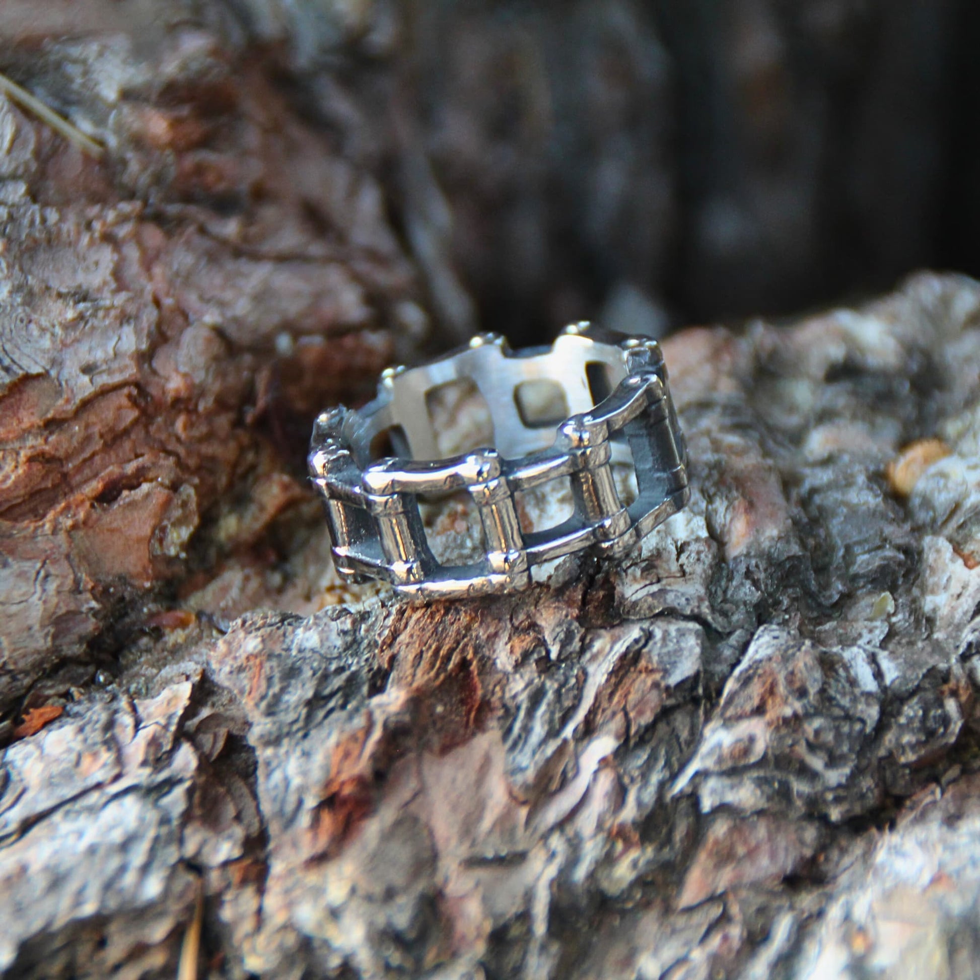 Bague chaine de moto en acier inoxydable