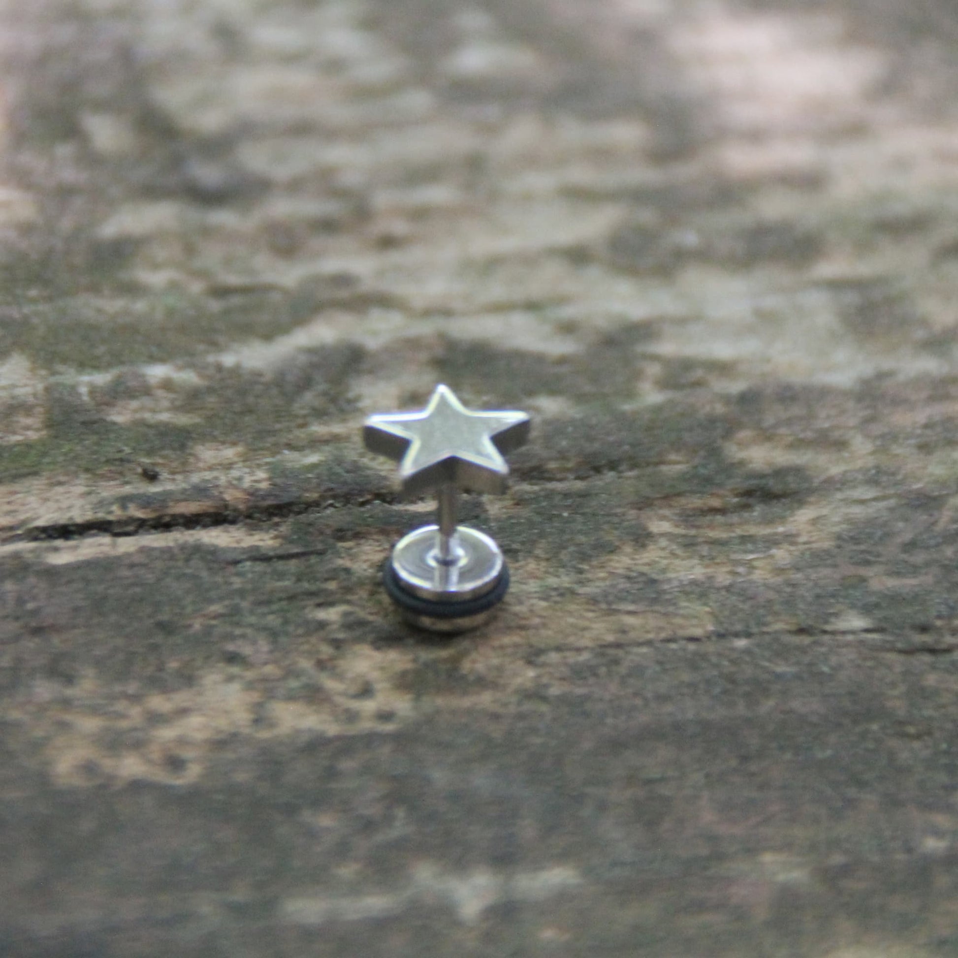 Boucles d'oreilles étoile en acier inox