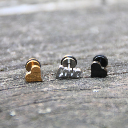 Boucles d'oreilles puces idéales sous le casque de moto car embout plat et vissé.