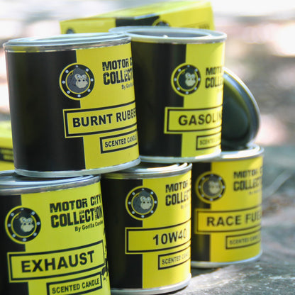 Bougies artisanales à la cire de soja, parfumées aux senteurs mécaniques