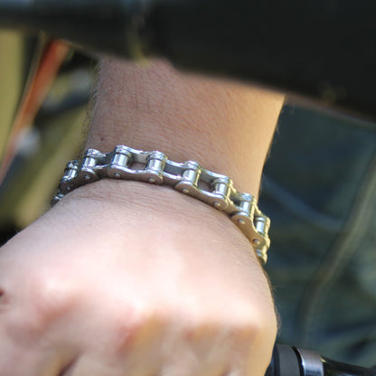 Bracelet motard chaine moto en acier inoxydable