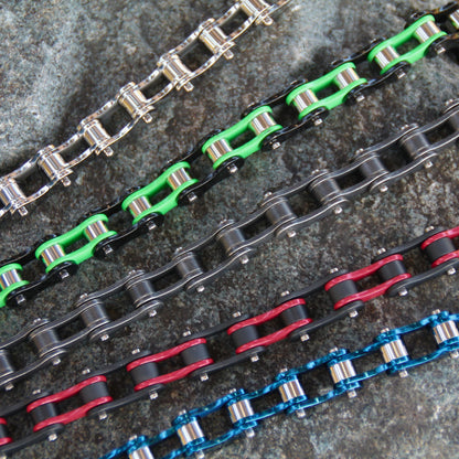 Bracelets chaine moto en acier inoxydable de couleur