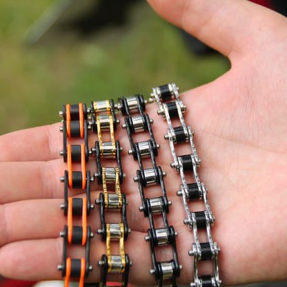 Bracelets chaine moto homme de couleurs différentes