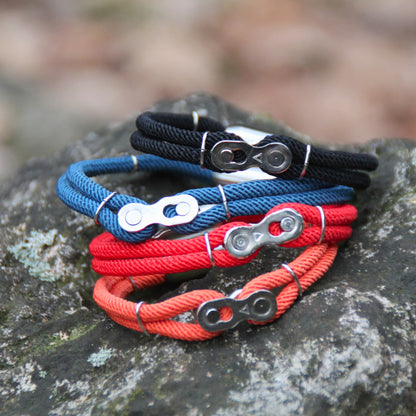 Bracelets cordon colorés maillon de chaine aimanté pour hommes et femmes.