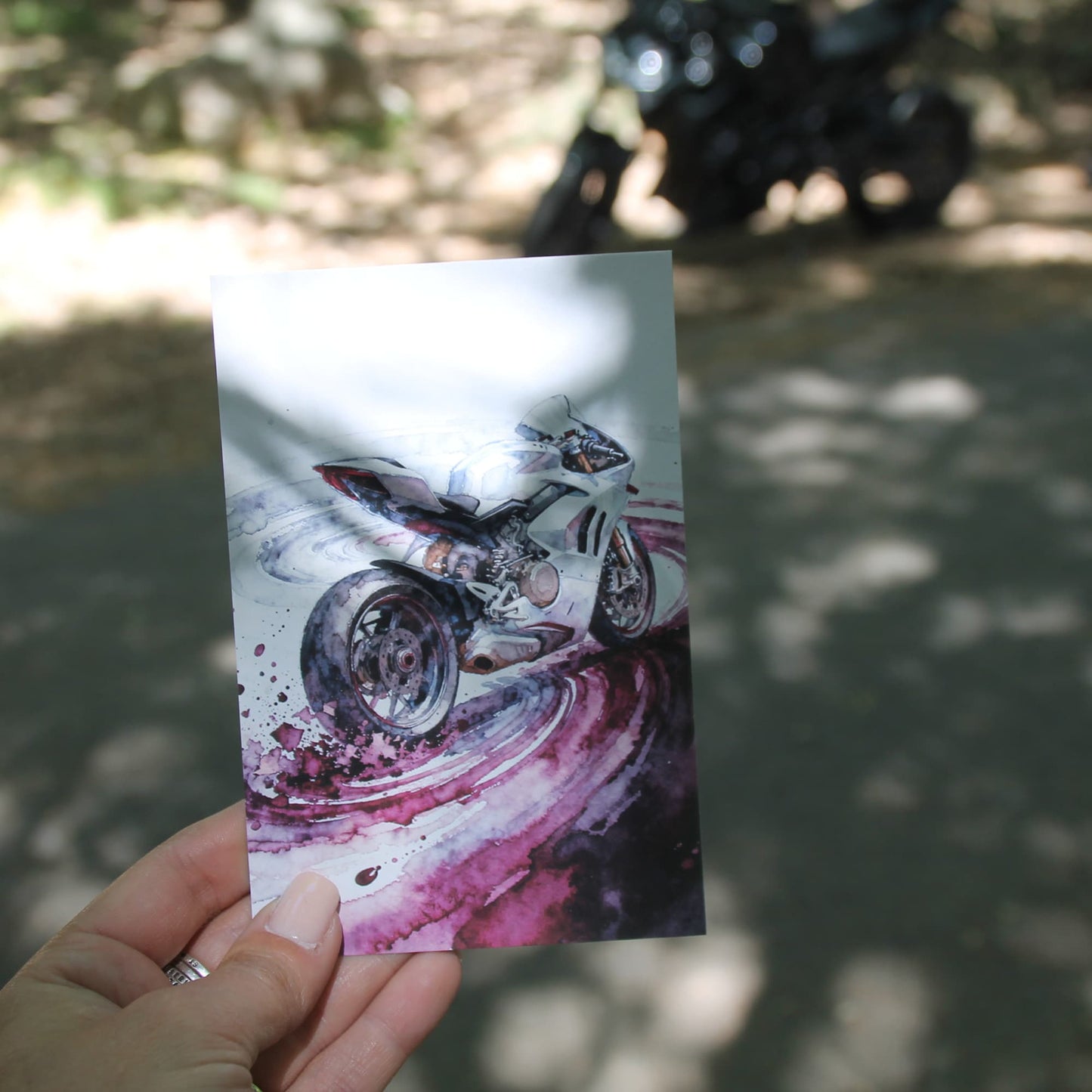 Carte postale pour passionné de moto