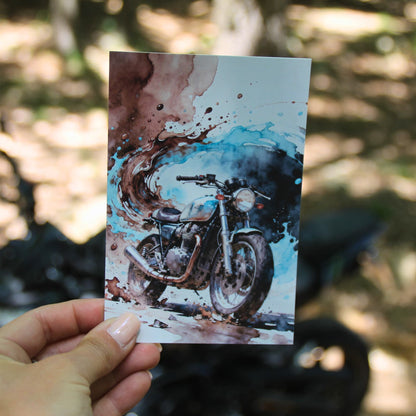 Carte postale moto custom style américain