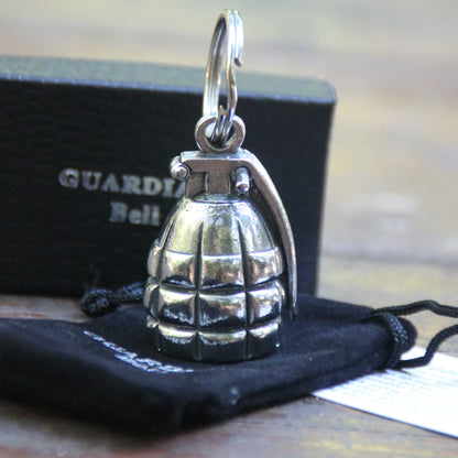 Clochette moto officielle Guardian Bell grenade et sa pochette velours