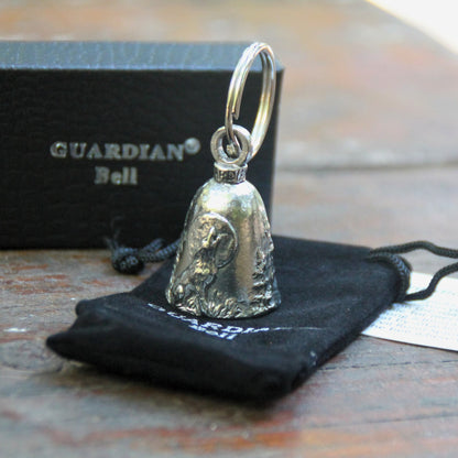 Guardian Bell Loup hurlant avec sa pochette officielle en velours noir et sa carte de la légende