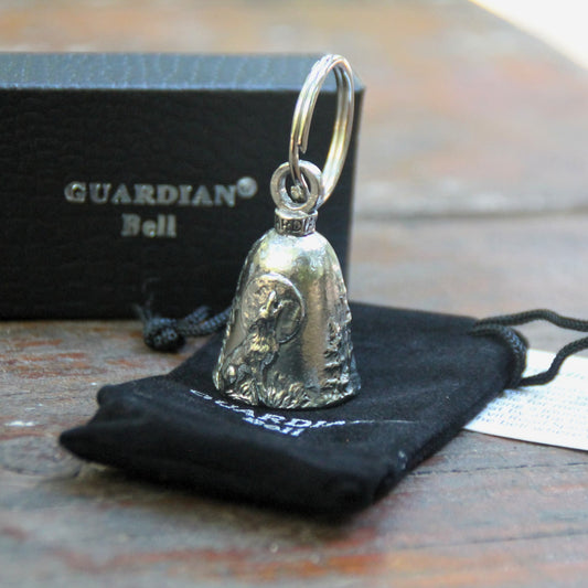 Guardian Bell Loup hurlant avec sa pochette officielle en velours noir et sa carte de la légende