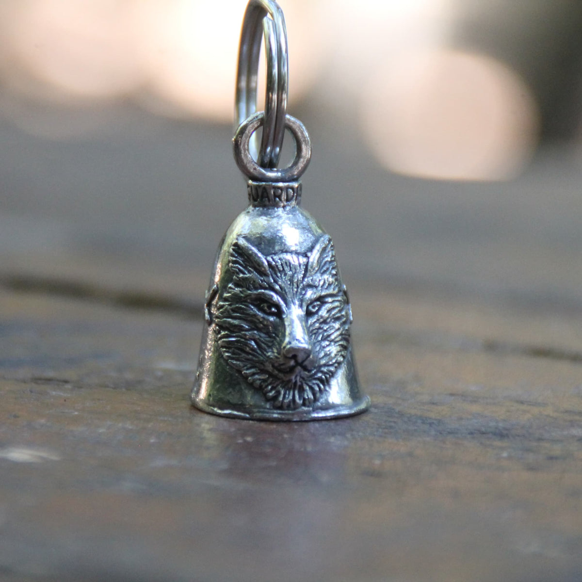 Clochette moto Guardian Bell loup vue de face