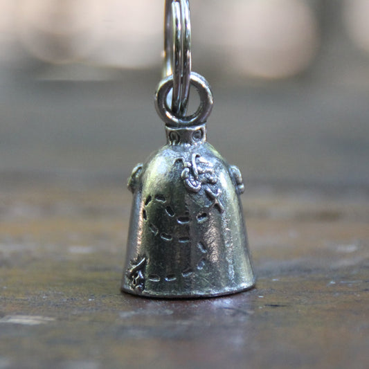 Clochette moto Guardian Bell officielle pirate vue de dos avec la carte au trésor menant à une moto !