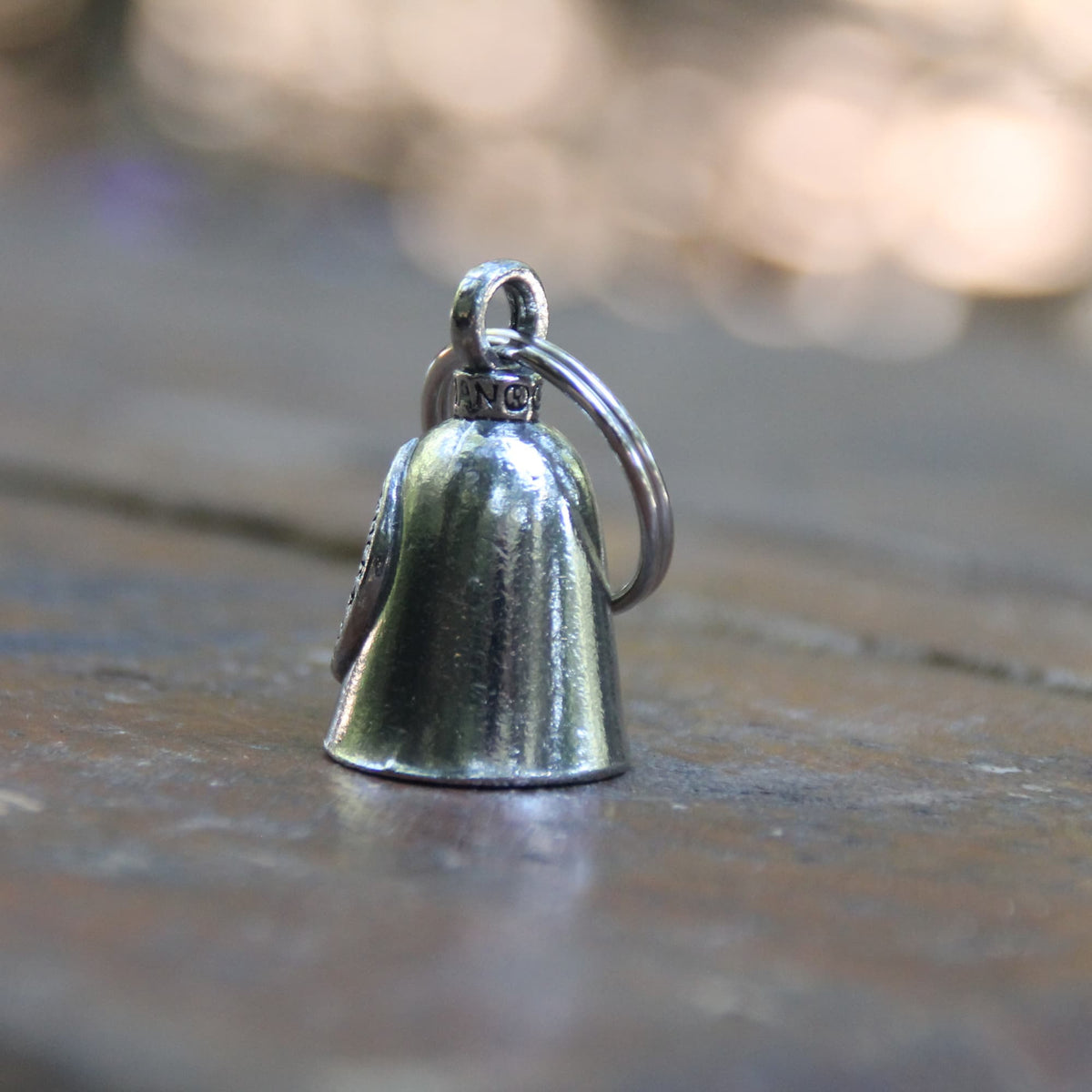 Dos de la clochette moto Guardian Bell Saint Christophe