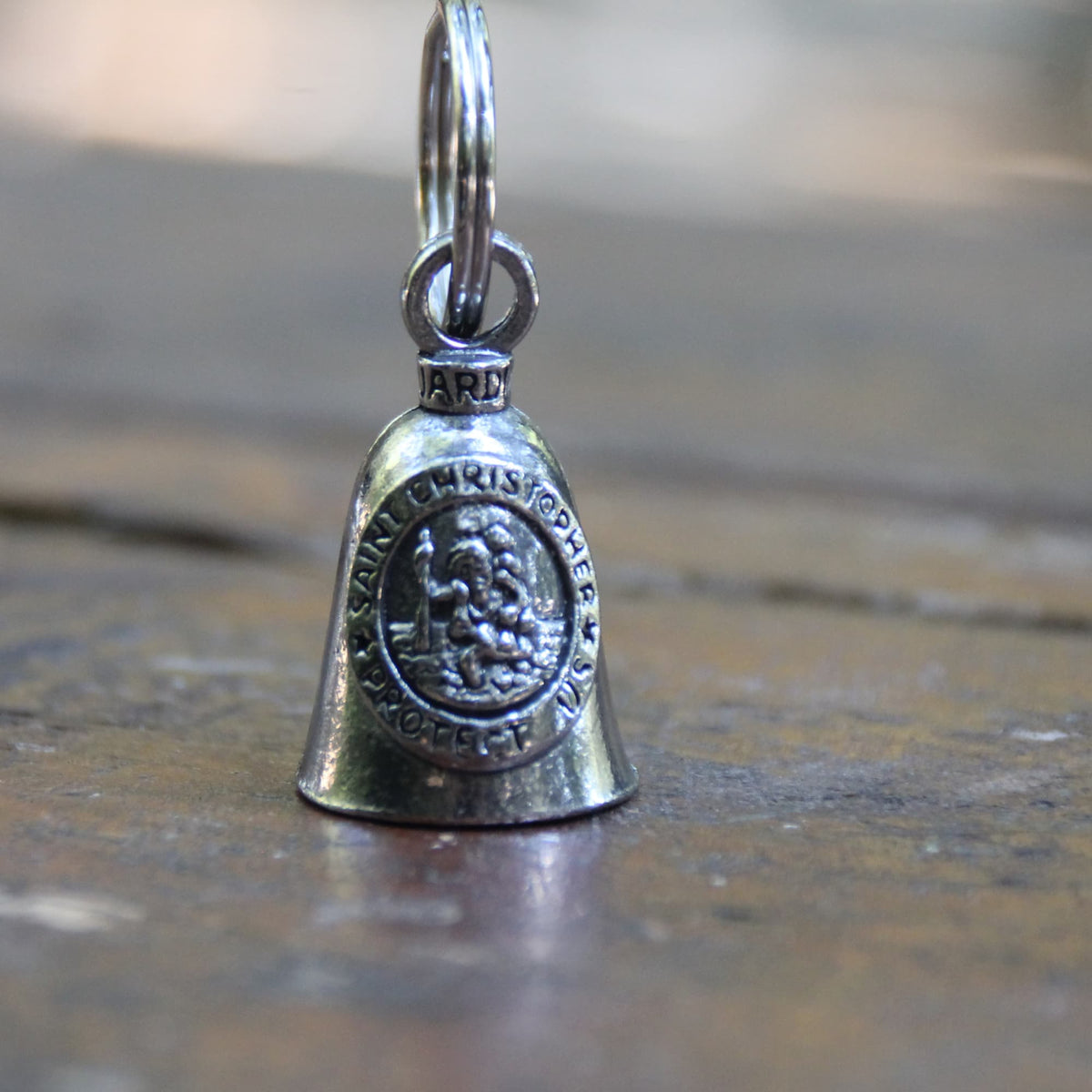 Clochette moto Guardian Bell Saint Christophe, symbole de protection des voyageurs