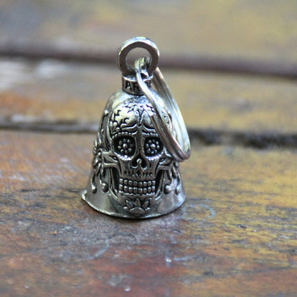 Clochette moto Guardian Bell tête de mort mexicaine, caeau motard parfait