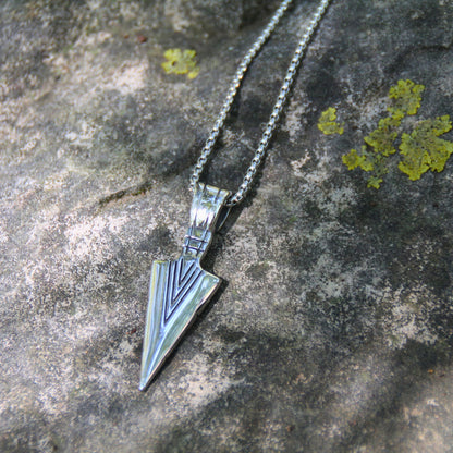 Collier biker acier 316L avec pendentif flèche