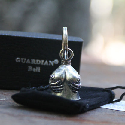 Clochette moto officielle Guardian Bell mains baladeuses et sa pochette velours