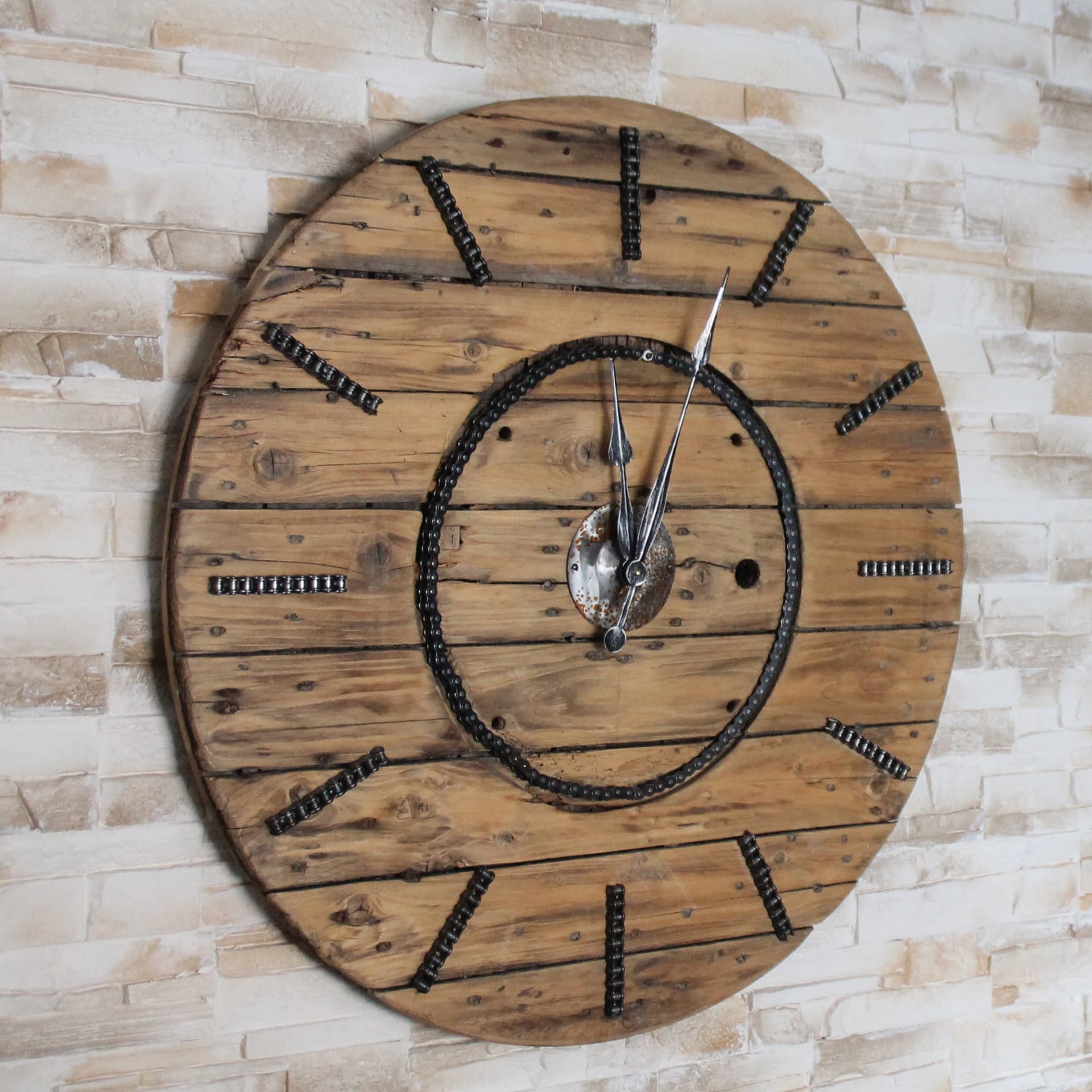 Madera Reciclada Diseño De Relojes De Pared En Madera Reloj De