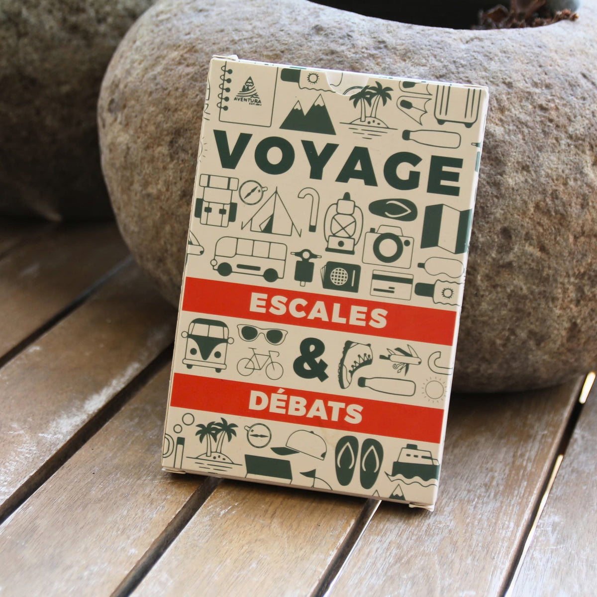 Jeu de cartes Escales & Débats sur le thème du voyage et du road trip
