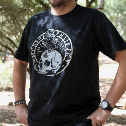 T-shirt noir avec un design symbolique pour la philosophie motard.