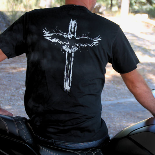 T-shirt aigle croix dos