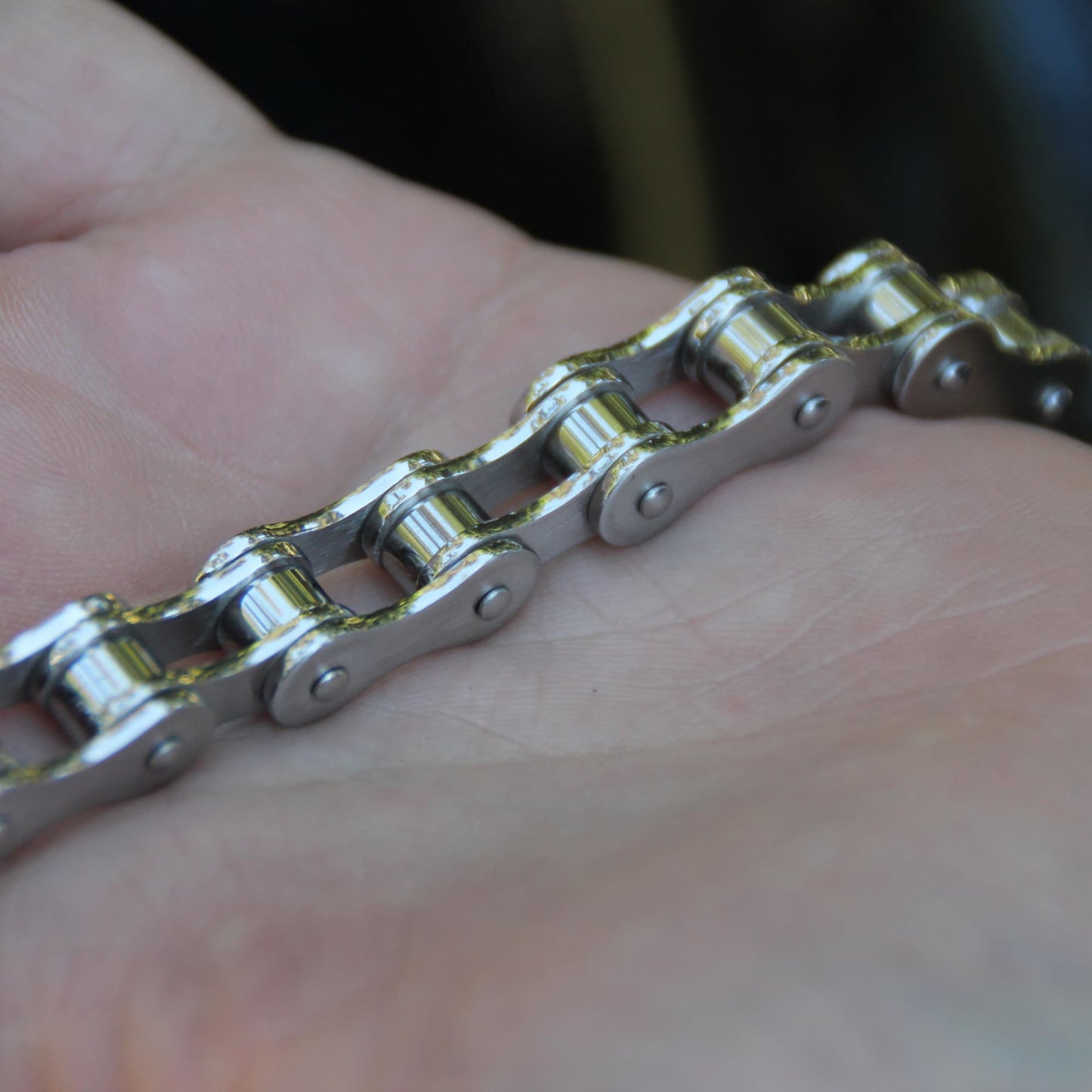 Bracelet chaine de moto en acier inoxydable